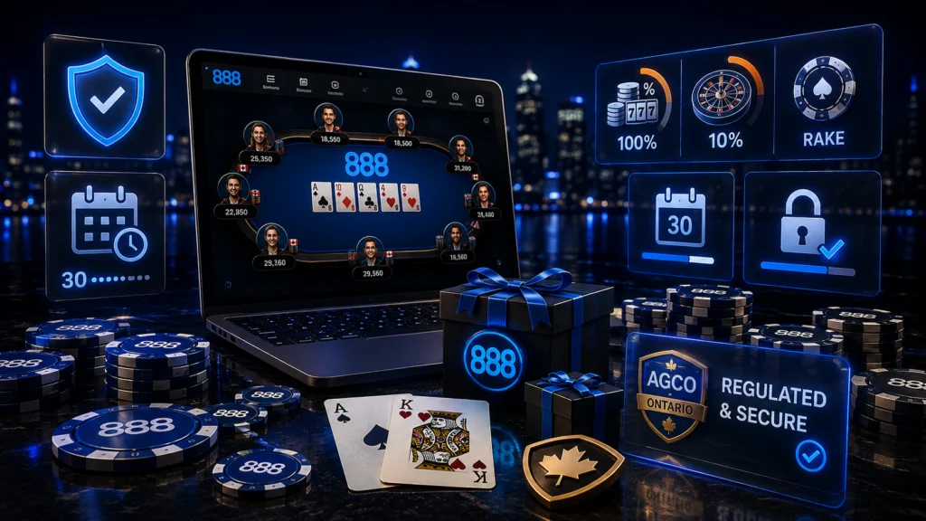 888 Poker Canada bonus policy terms